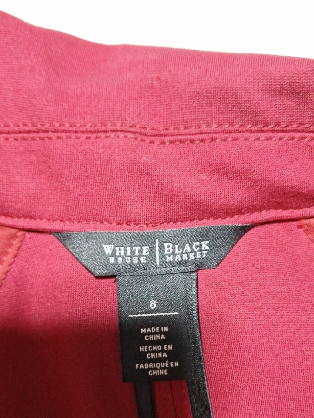 White House Black Market Raspberry Double-Breasted Ruffle-Front Blazer - Picture 8 of 14